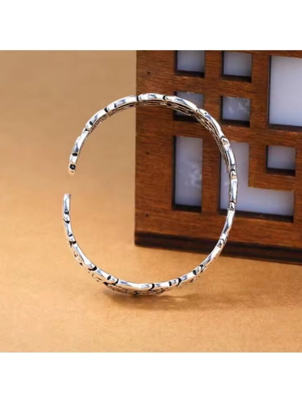 925 Silver Fish Cuff Bracelet #1551 - Picture 6 of 7